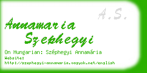 annamaria szephegyi business card